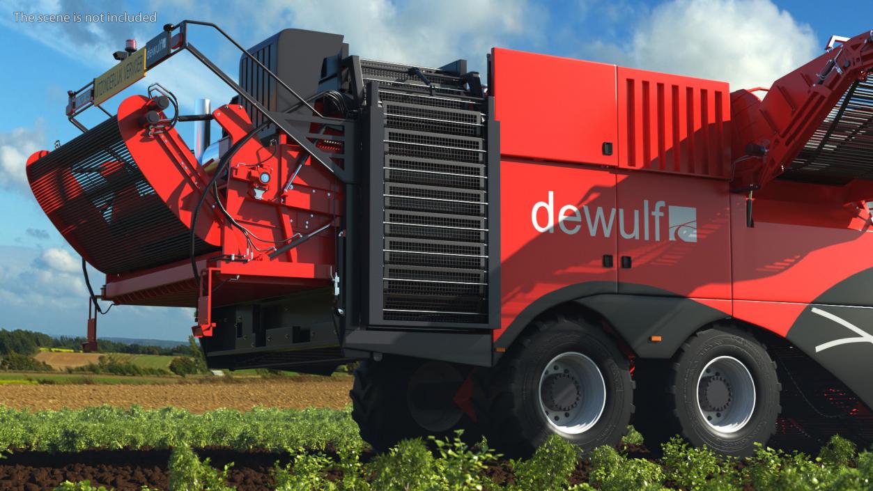 Dewulf Enduro 4-Row Harvester 3D model