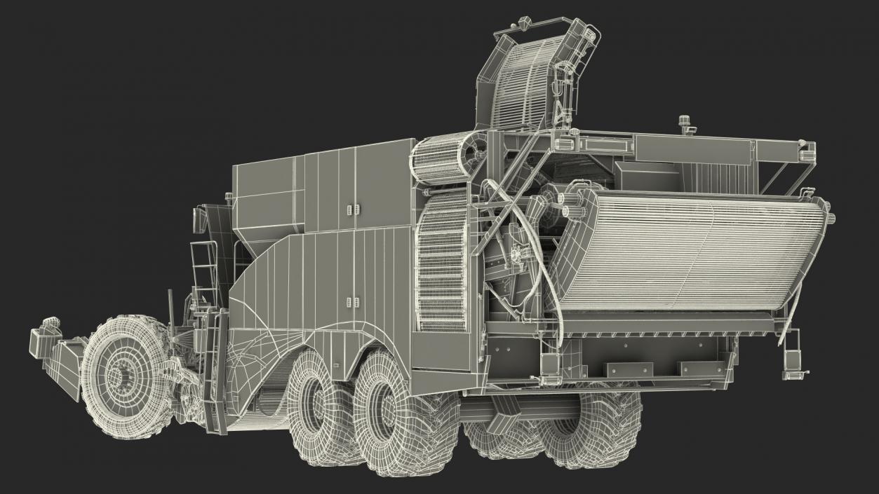 Dewulf Enduro 4-Row Harvester 3D model