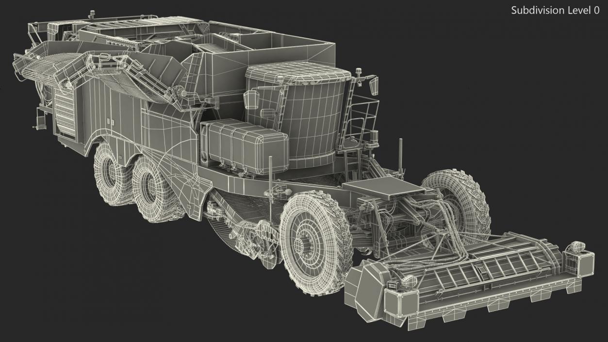 Dewulf Enduro 4-Row Harvester 3D model