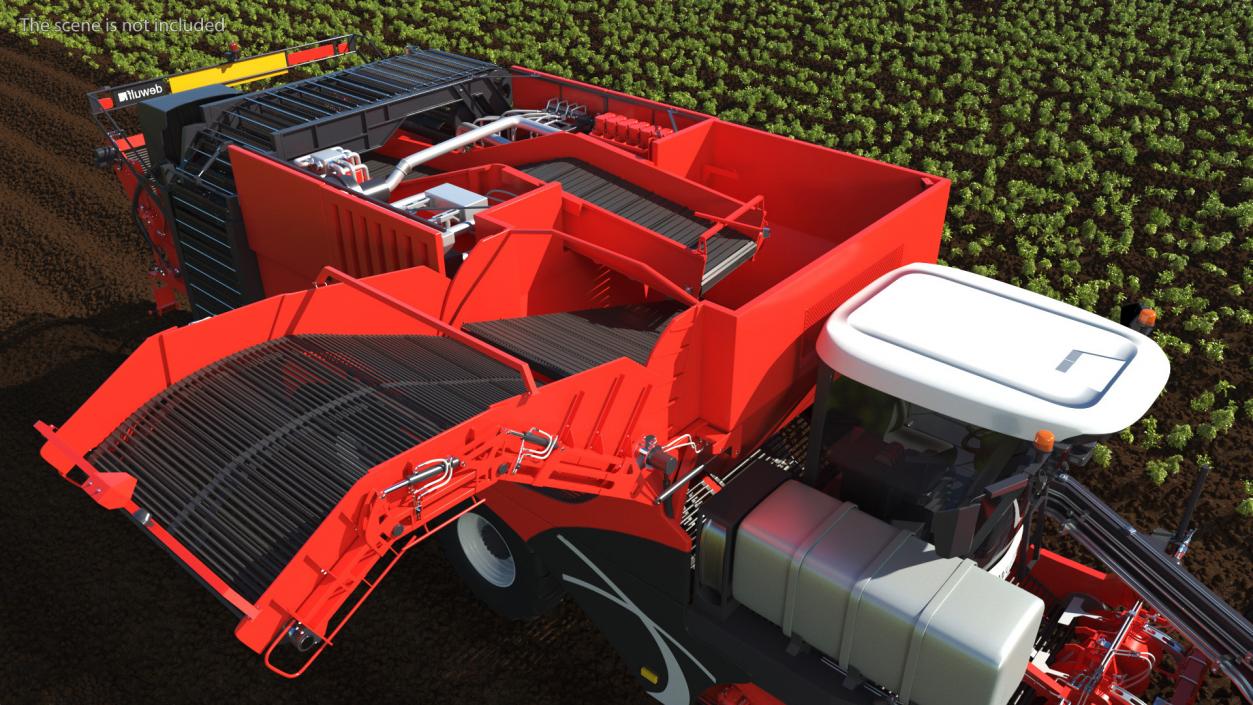 Dewulf Enduro 4-Row Harvester 3D model