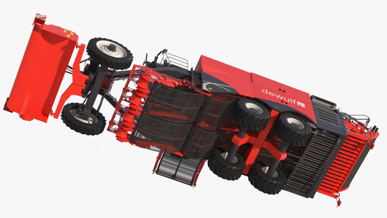 Dewulf Enduro 4-Row Harvester 3D model