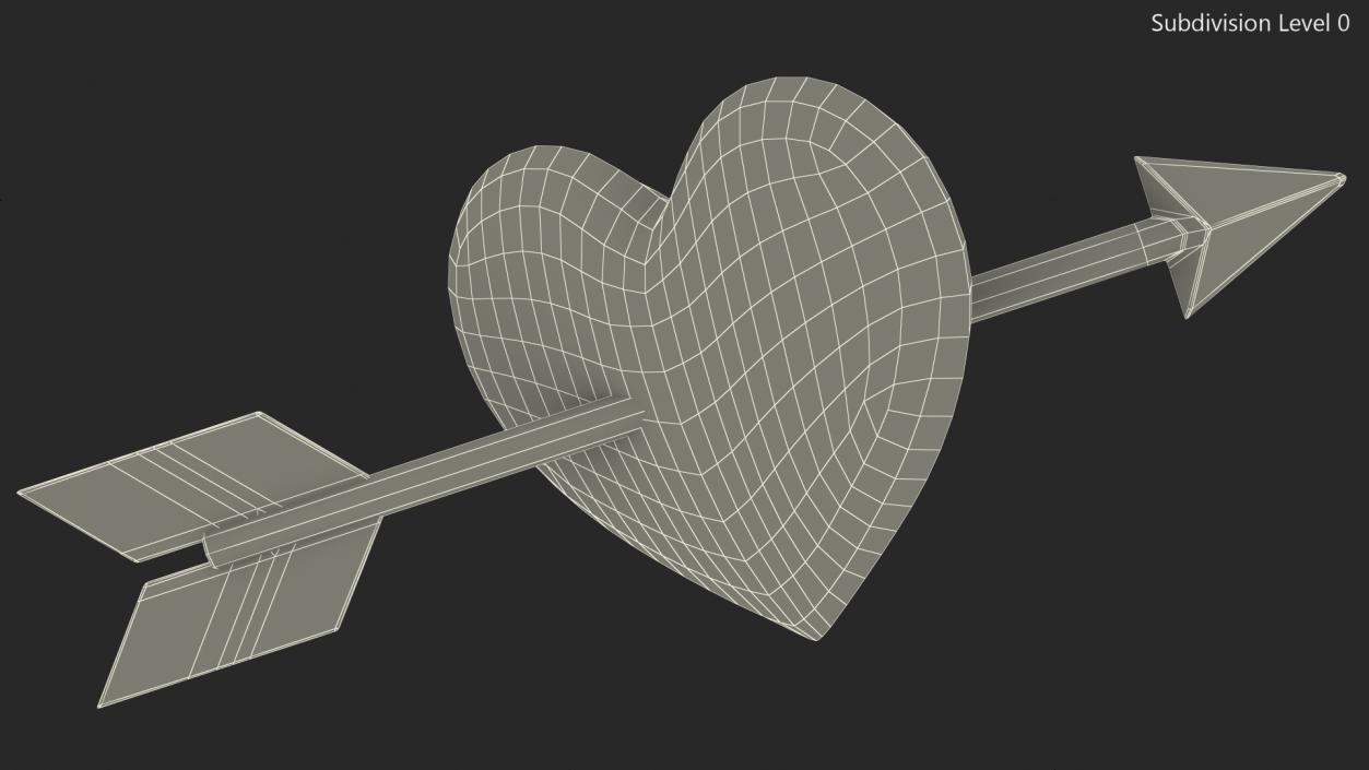 Heart with Arrow Emoji 2 3D model