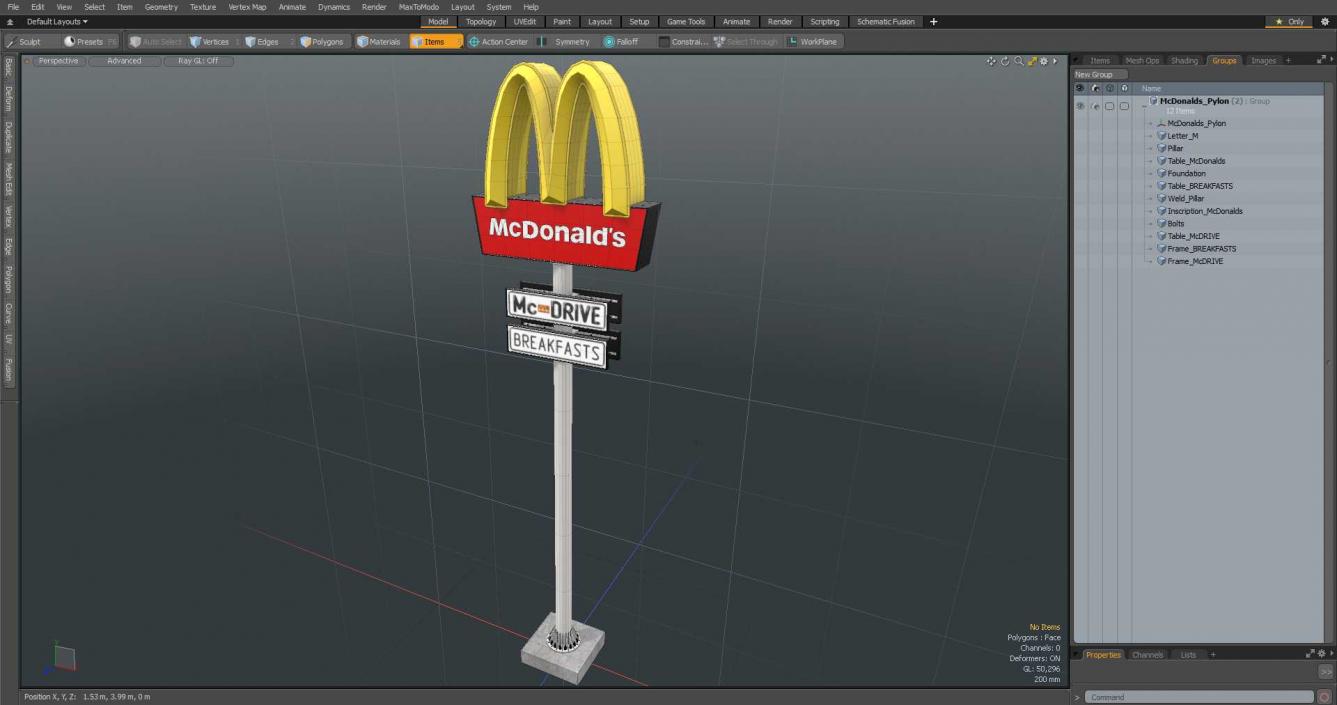 3D model McDonalds Pylon