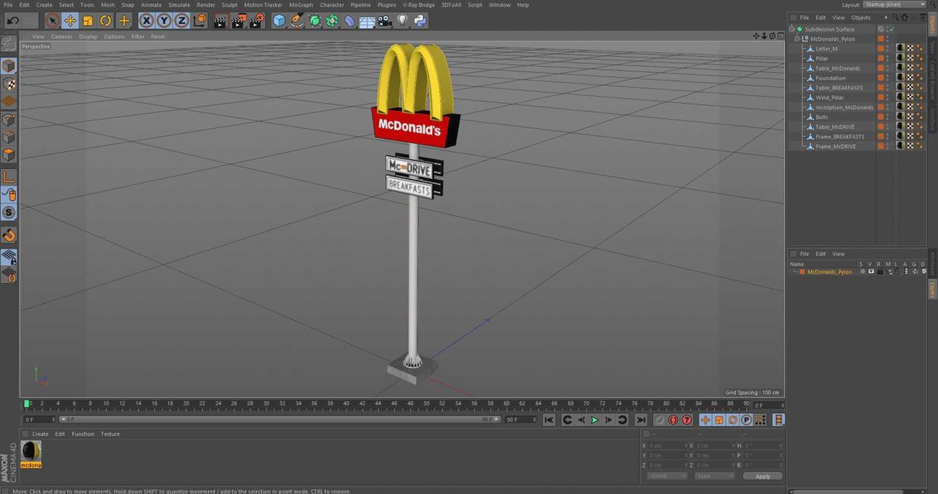 3D model McDonalds Pylon