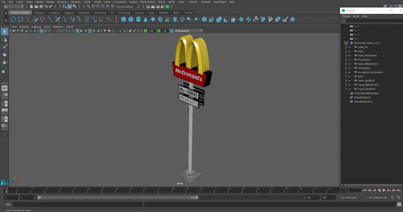 3D model McDonalds Pylon