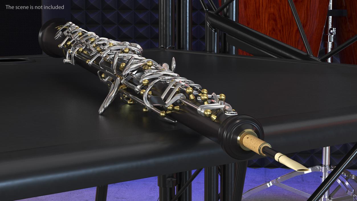 Woodwind Instrument Oboe Disassembled 3D