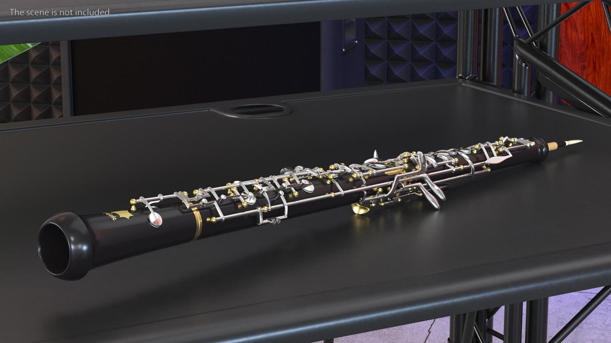 Woodwind Instrument Oboe Disassembled 3D