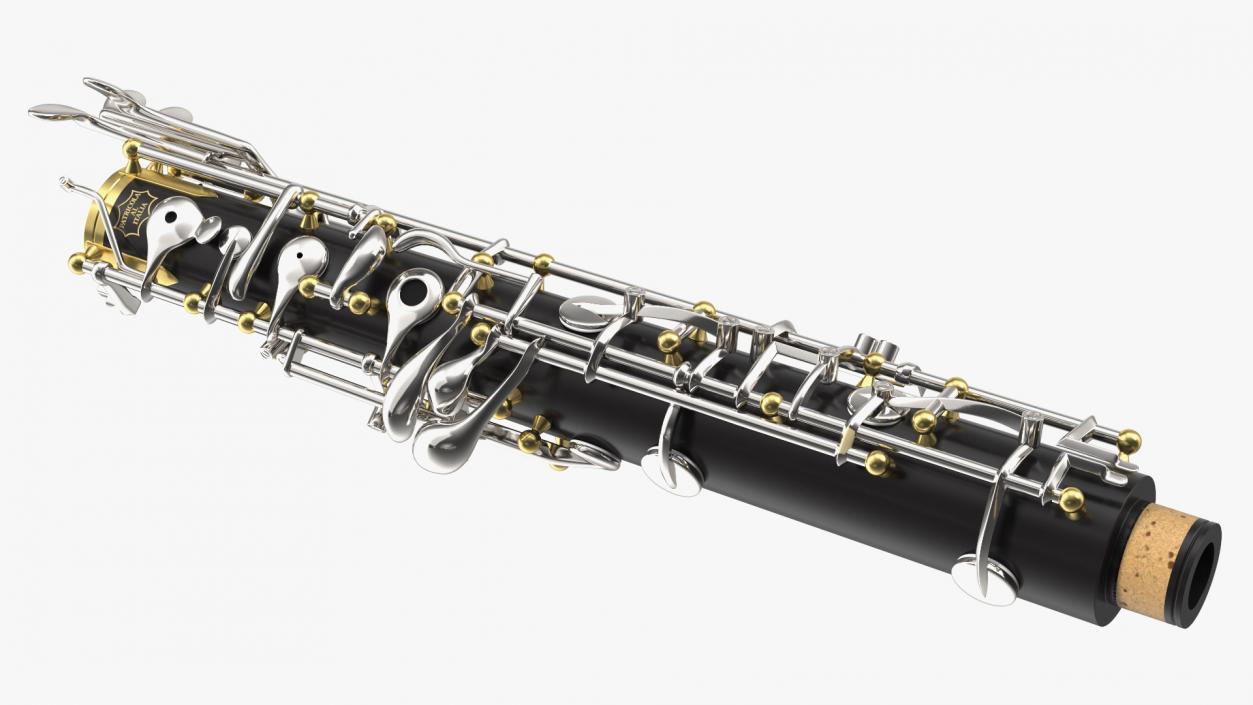 Woodwind Instrument Oboe Disassembled 3D