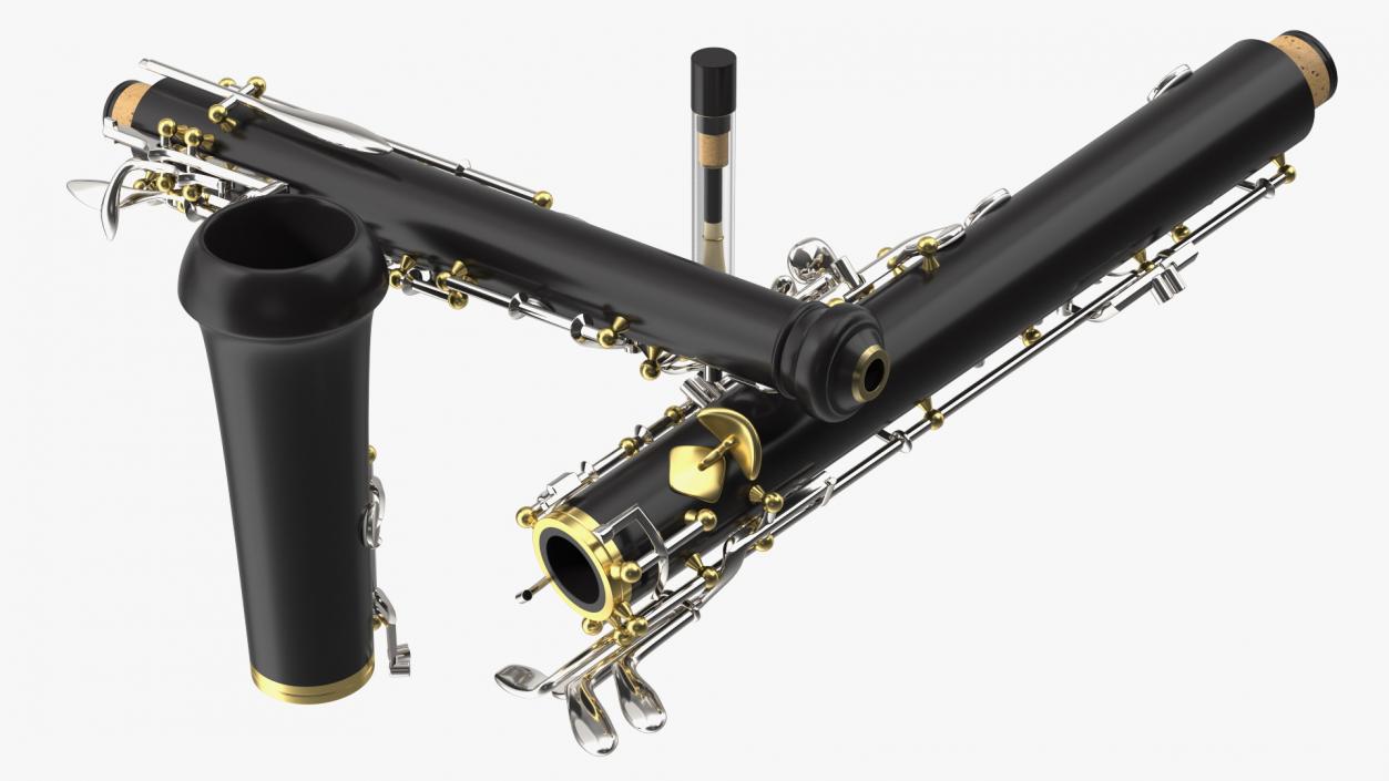 Woodwind Instrument Oboe Disassembled 3D