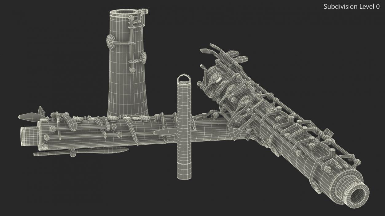 Woodwind Instrument Oboe Disassembled 3D