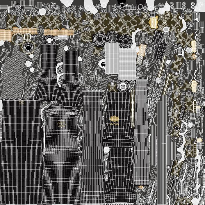 Woodwind Instrument Oboe Disassembled 3D