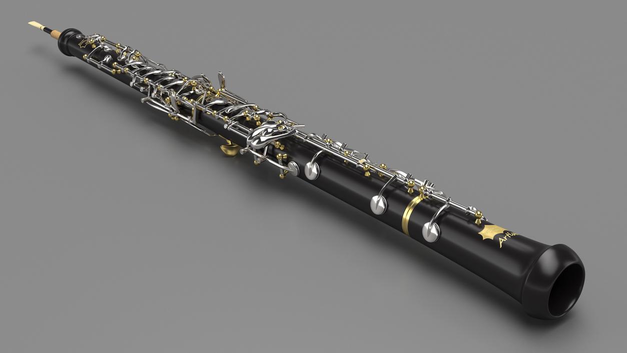 Woodwind Instrument Oboe Disassembled 3D