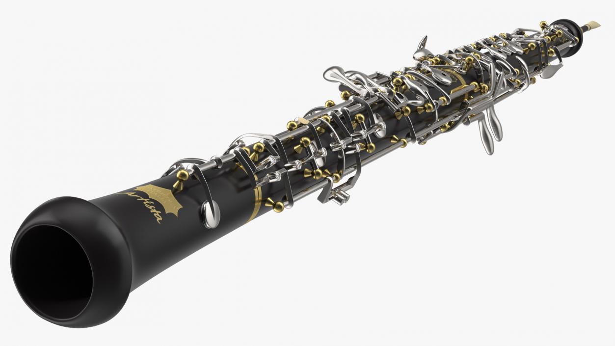 Woodwind Instrument Oboe Disassembled 3D