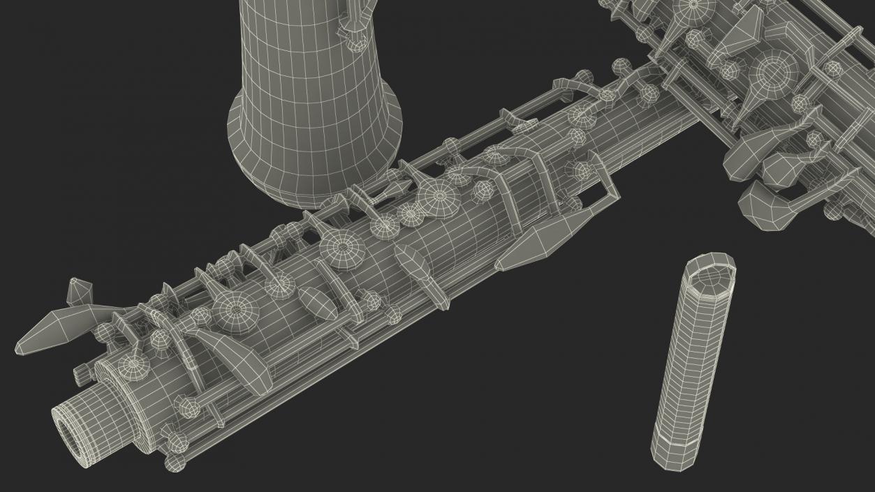 Woodwind Instrument Oboe Disassembled 3D