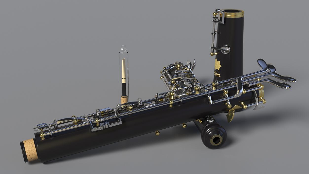 Woodwind Instrument Oboe Disassembled 3D