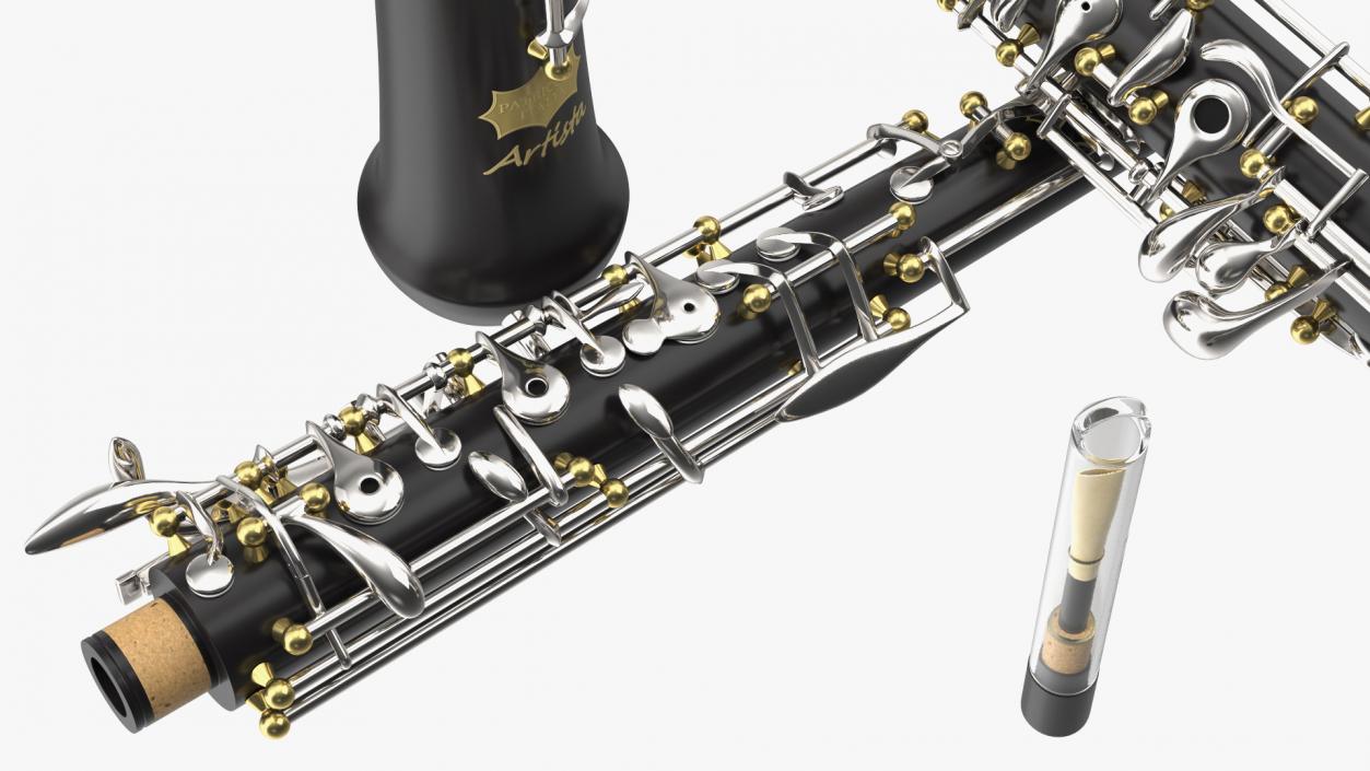 Woodwind Instrument Oboe Disassembled 3D