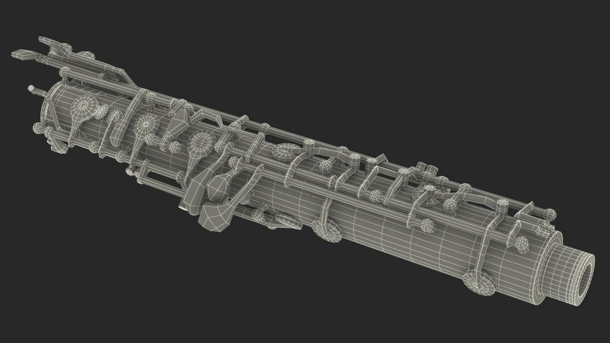 Woodwind Instrument Oboe Disassembled 3D