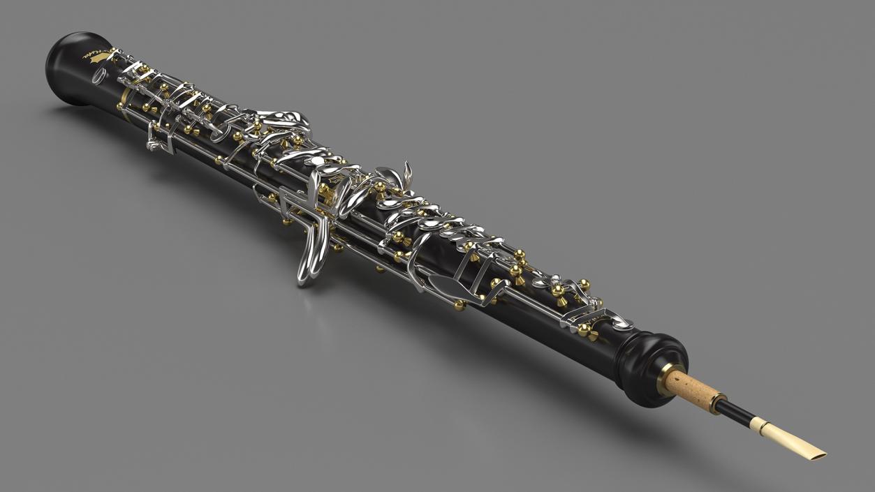 Woodwind Instrument Oboe Disassembled 3D