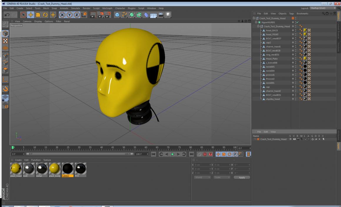 3D Crash Test Dummy Head