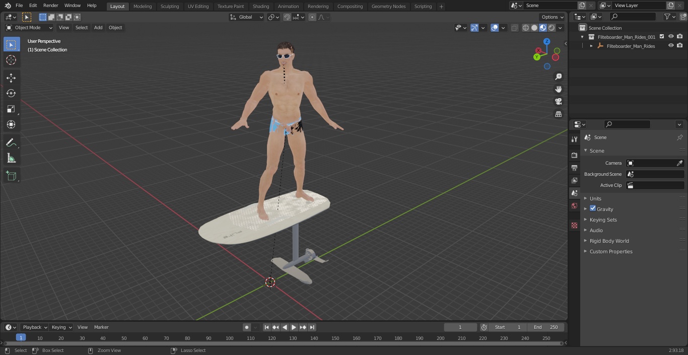 3D model Fliteboard Man Rides