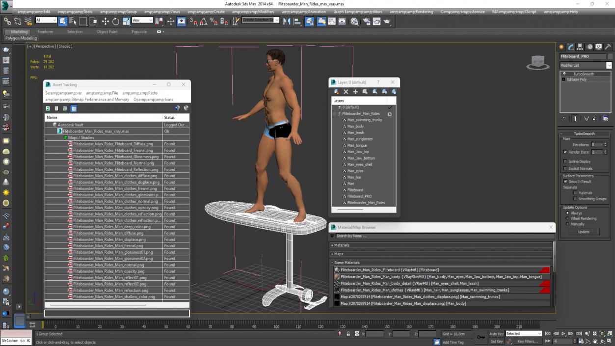 3D model Fliteboard Man Rides