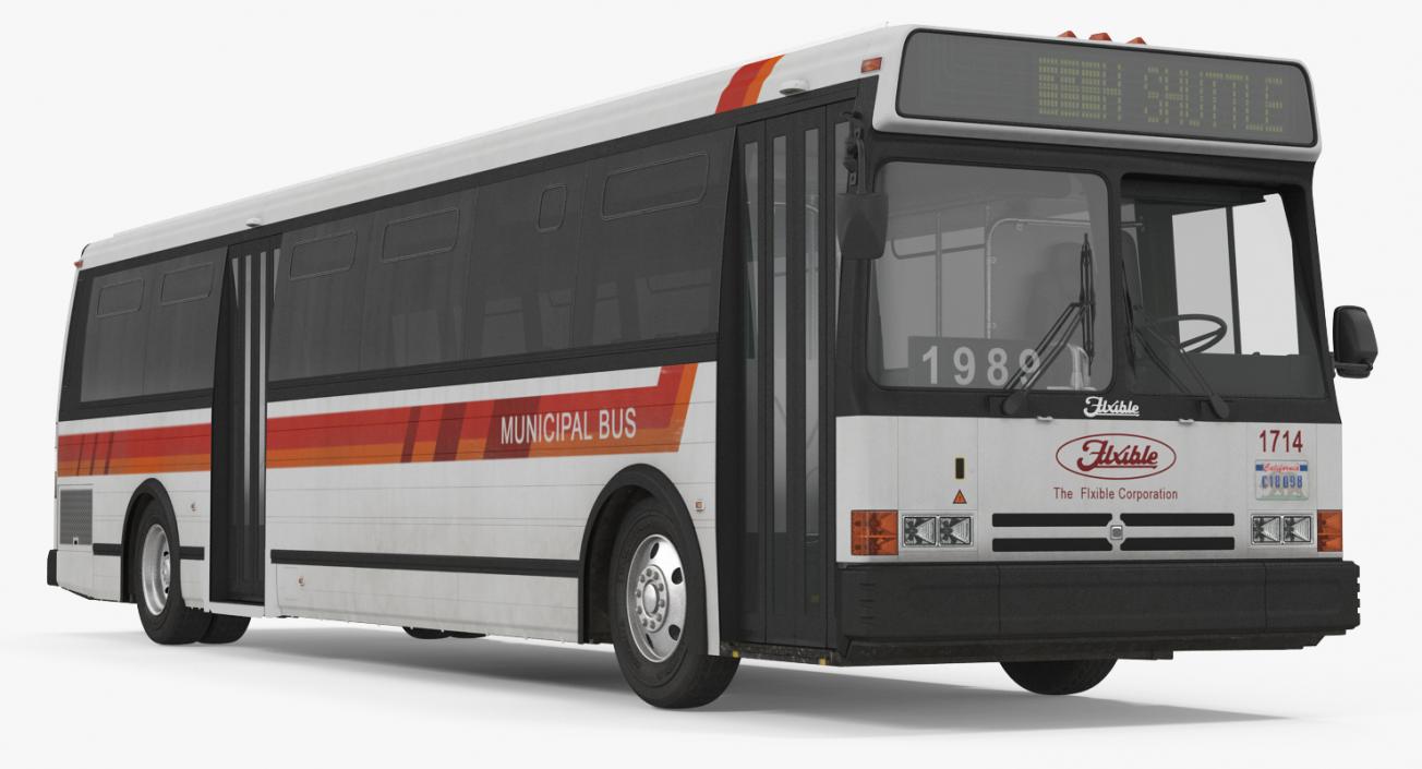 Flxible Metro D Municipal Bus 3D model