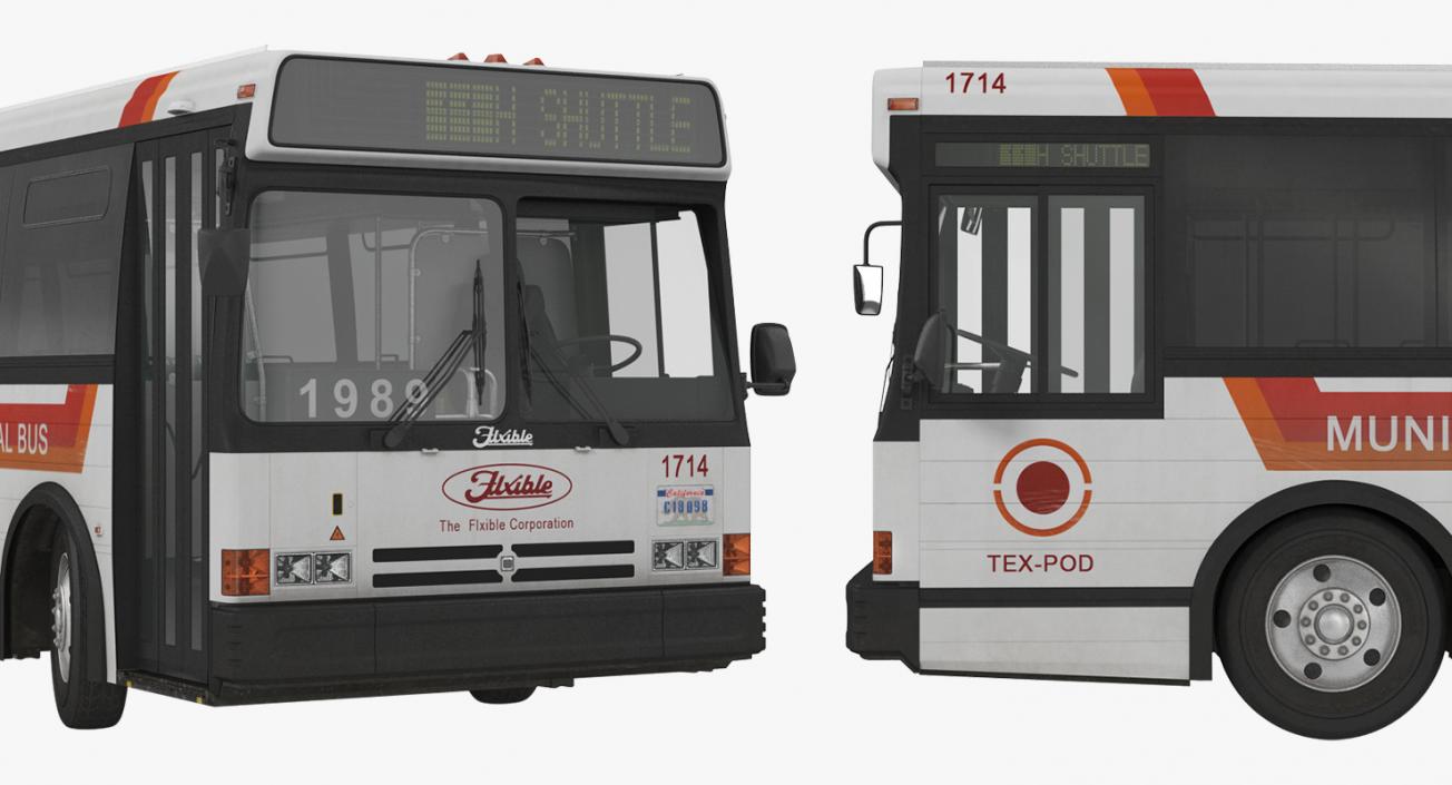 Flxible Metro D Municipal Bus 3D model