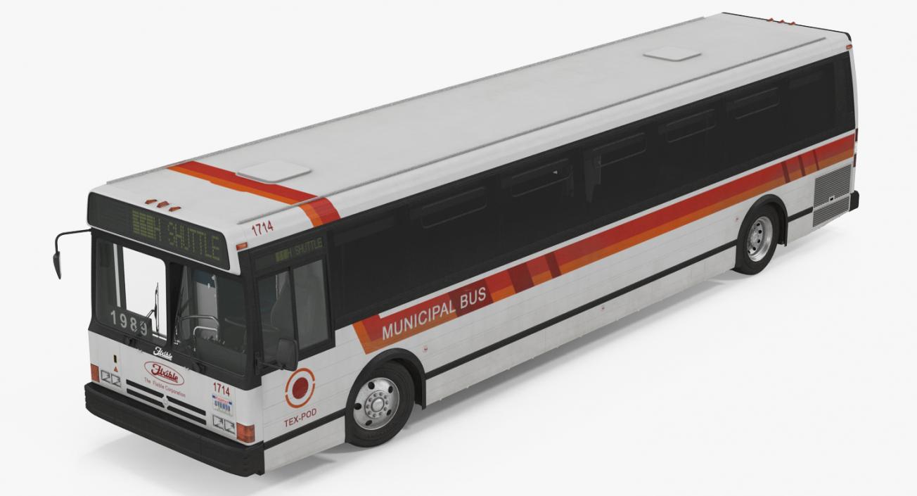 Flxible Metro D Municipal Bus 3D model