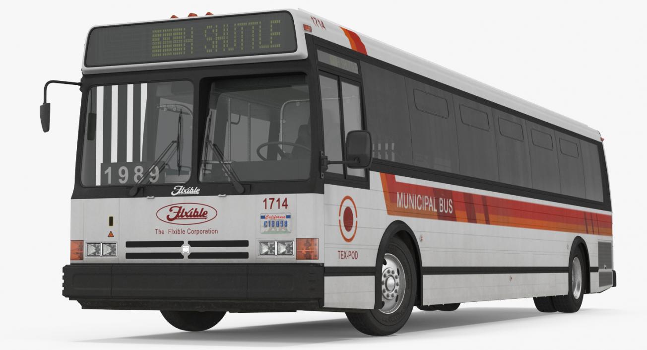 Flxible Metro D Municipal Bus 3D model