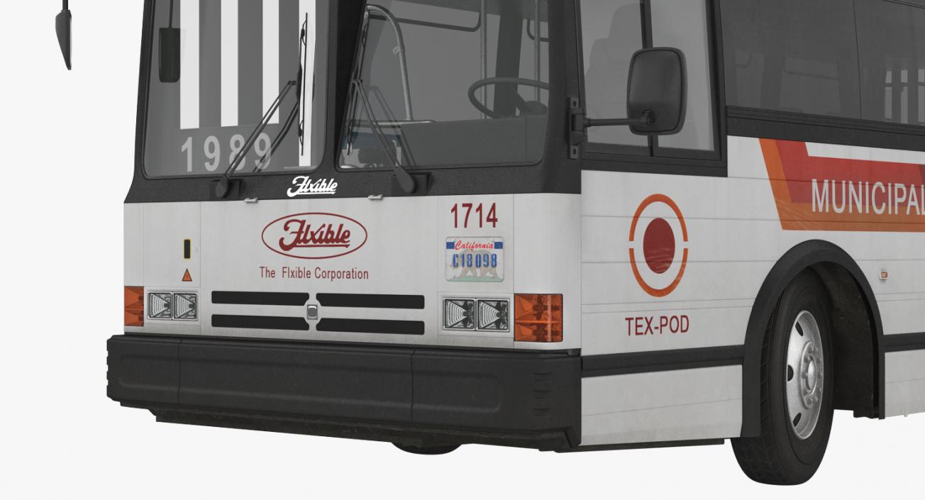 Flxible Metro D Municipal Bus 3D model