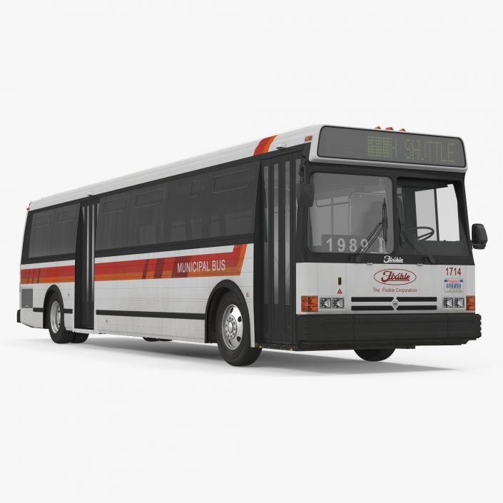 Flxible Metro D Municipal Bus 3D model