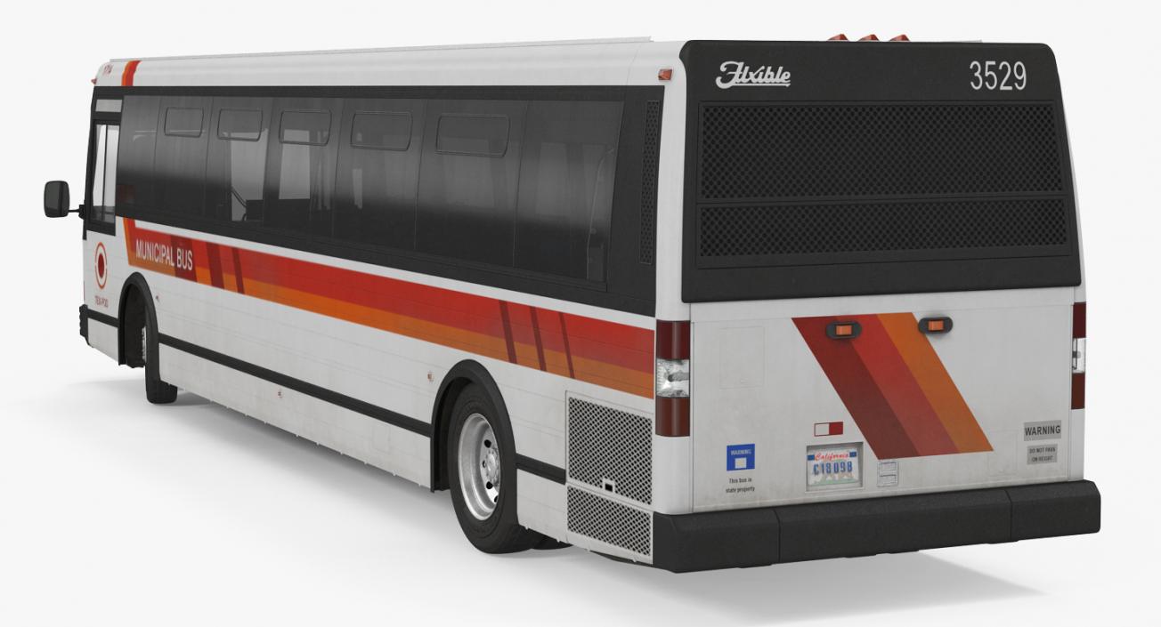 Flxible Metro D Municipal Bus 3D model