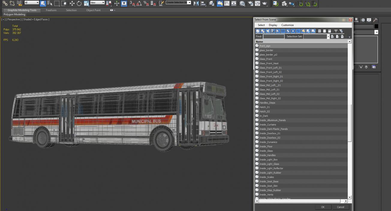 Flxible Metro D Municipal Bus 3D model