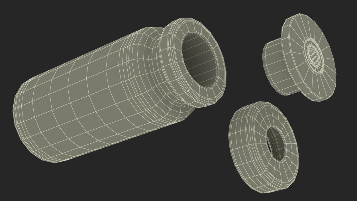 Borosilicate Glass Serum Vial 3D model