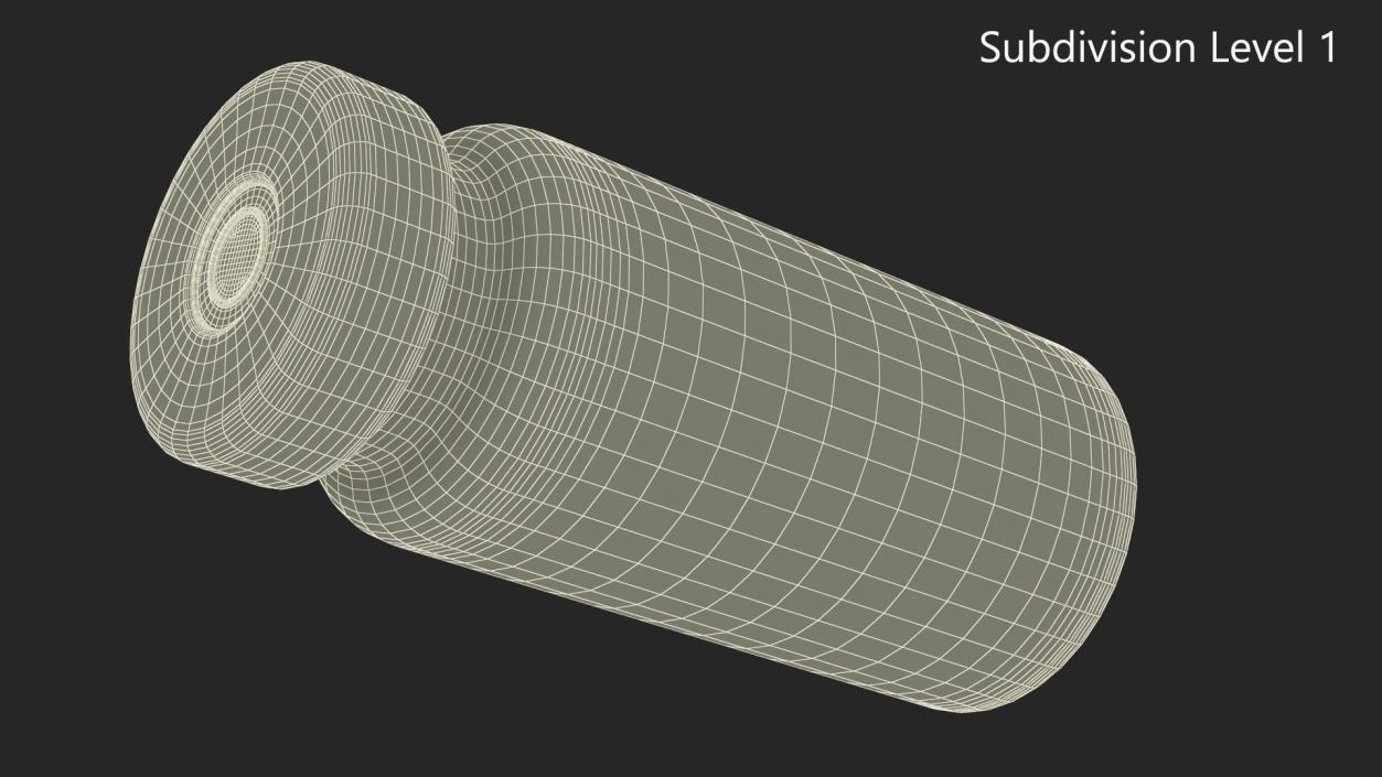 Borosilicate Glass Serum Vial 3D model