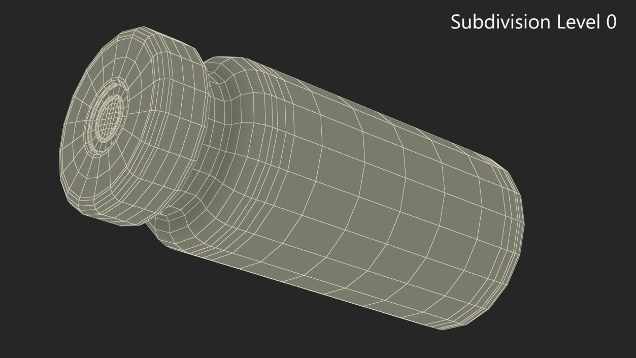 Borosilicate Glass Serum Vial 3D model