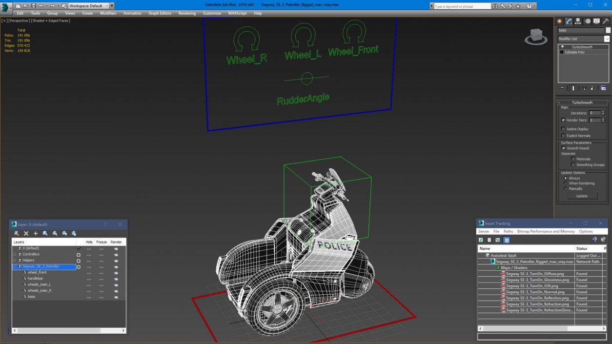 3D Segway SE 3 Patroller Rigged model