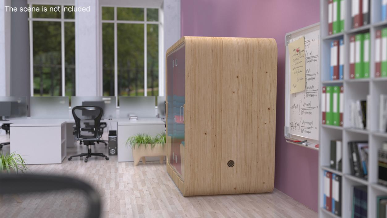 Wooden Soundproof Meeting Pod Loop 3D model