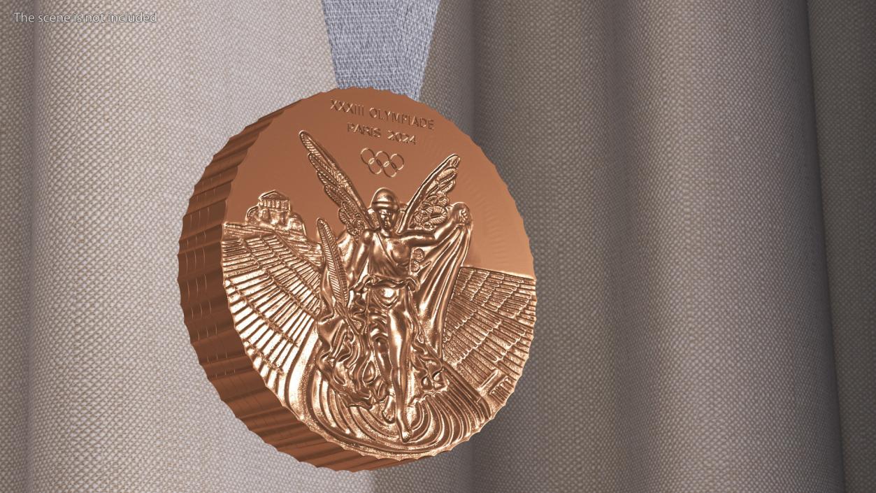 3D model Olympic Bronze Medal 2024