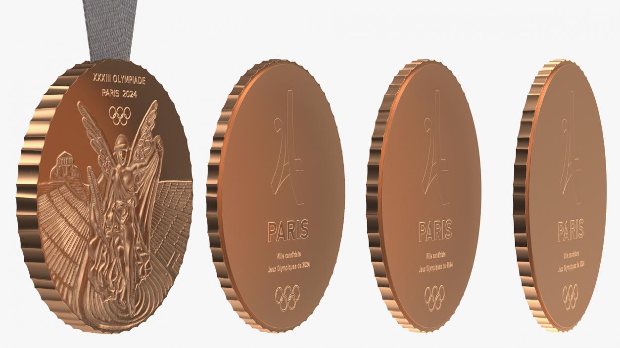 3D model Olympic Bronze Medal 2024