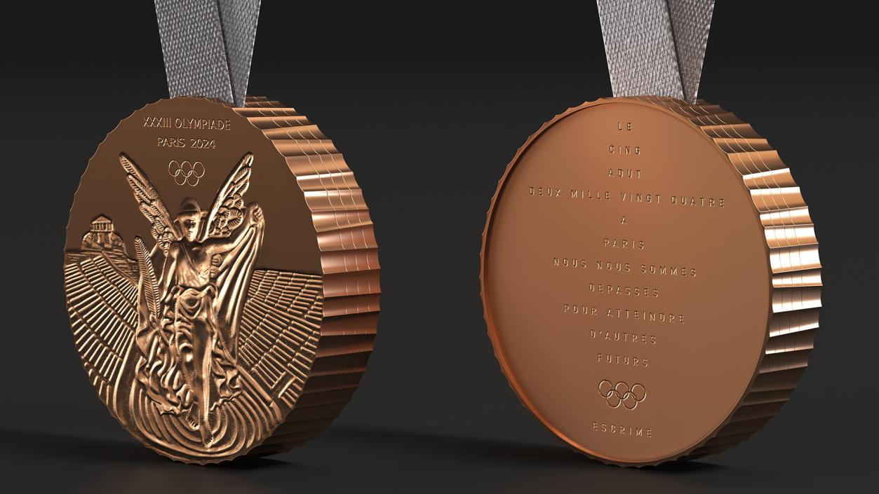 3D model Olympic Bronze Medal 2024