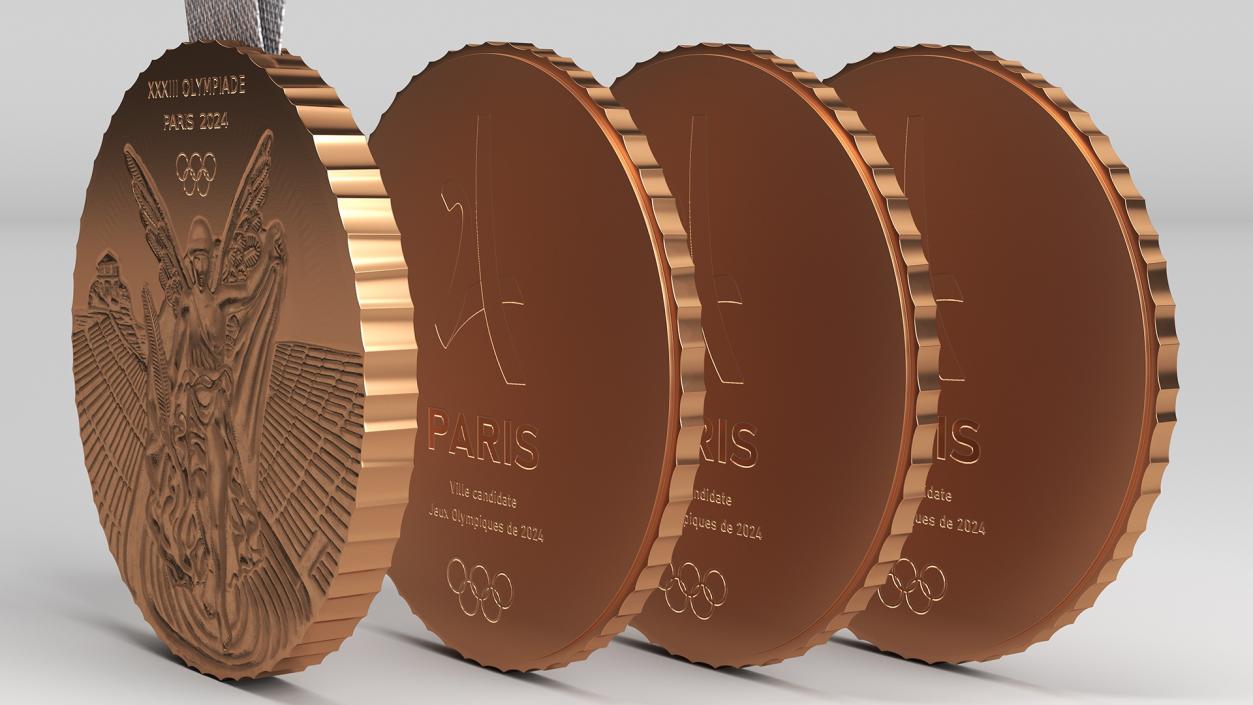 3D model Olympic Bronze Medal 2024