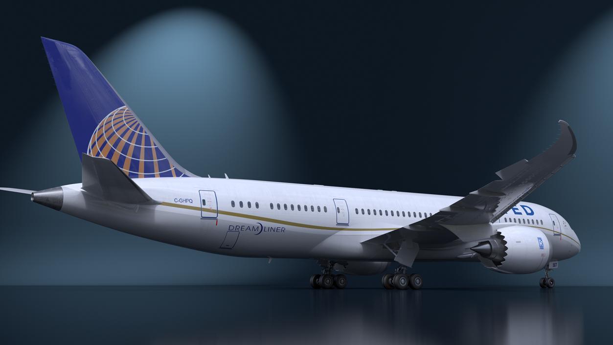 United Airlines Boeing 787-8 Dreamliner 3D model