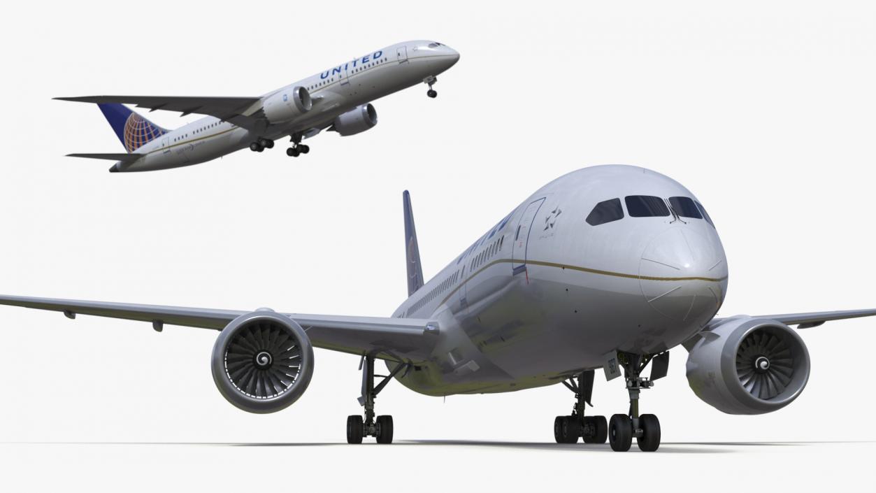 United Airlines Boeing 787-8 Dreamliner 3D model