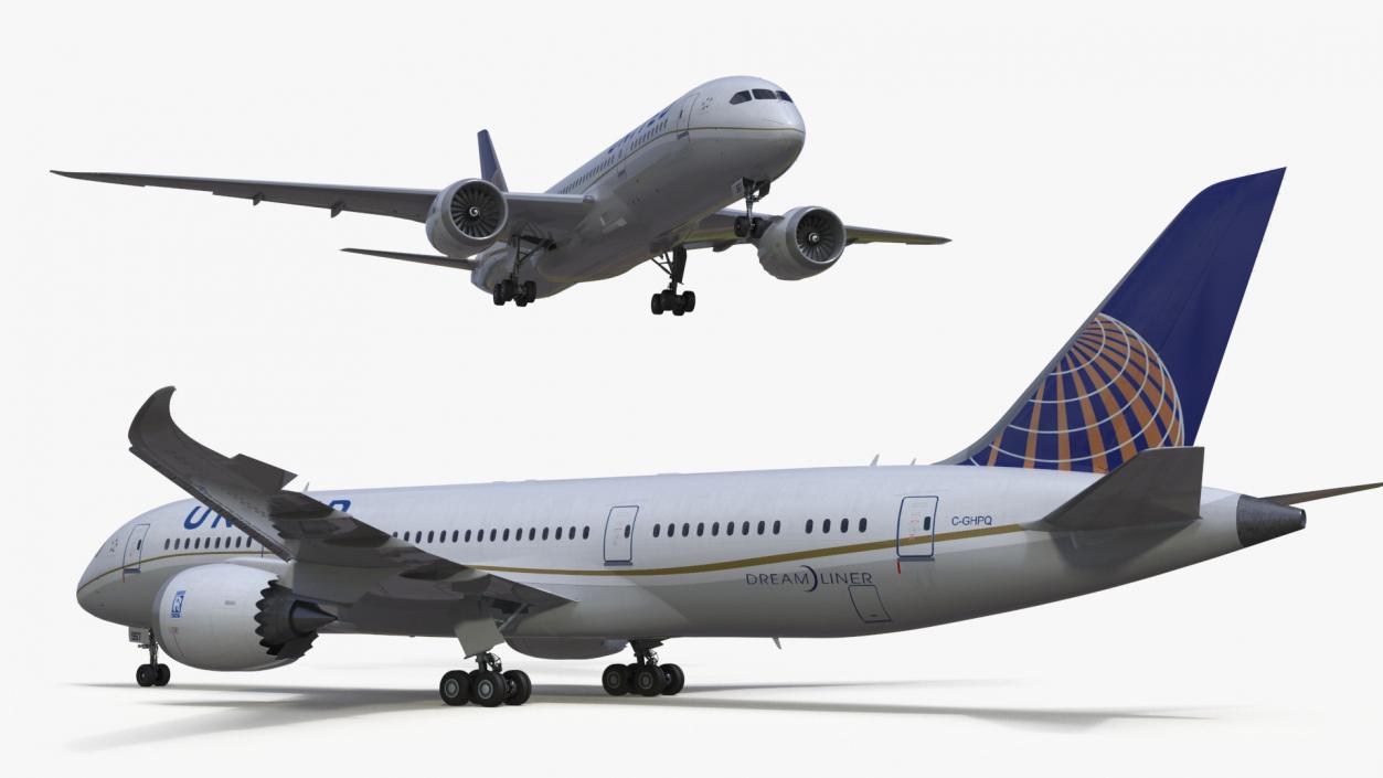 United Airlines Boeing 787-8 Dreamliner 3D model