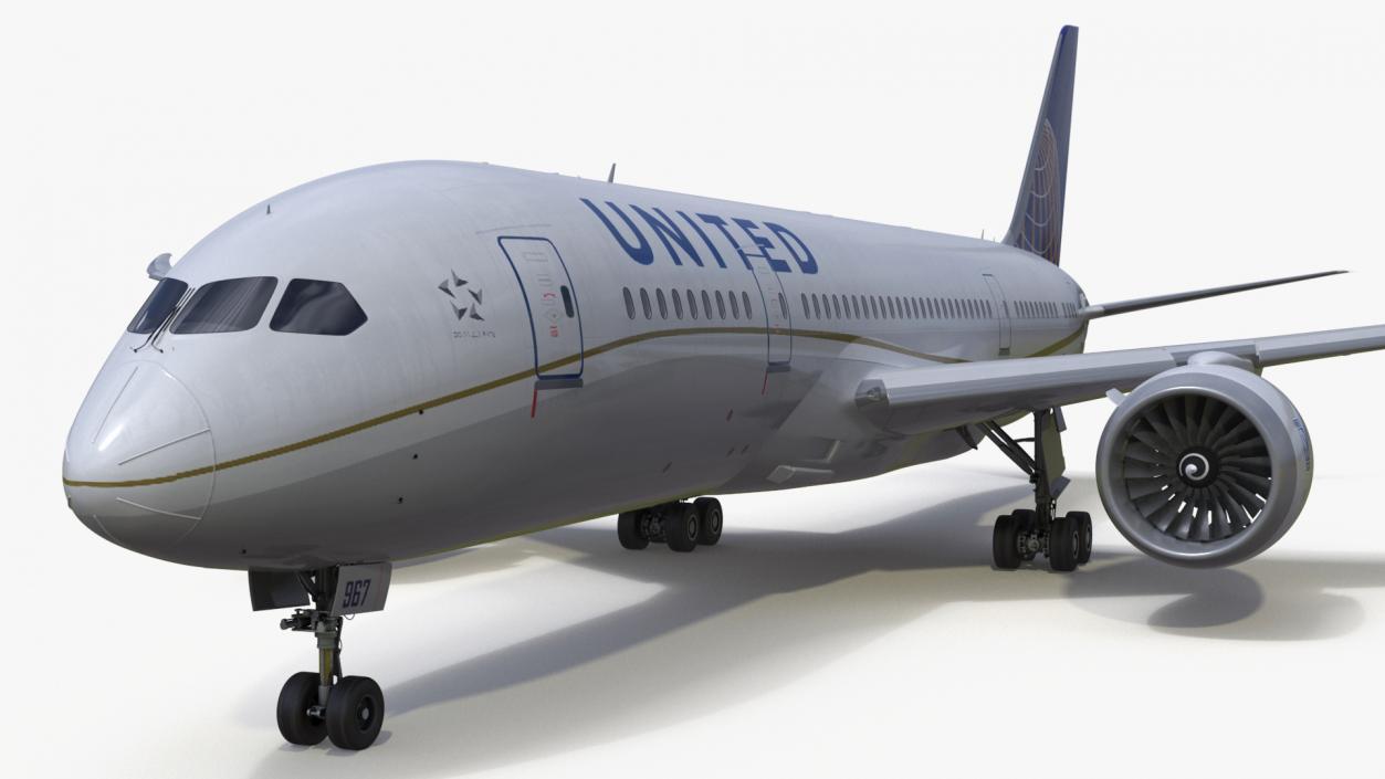 United Airlines Boeing 787-8 Dreamliner 3D model