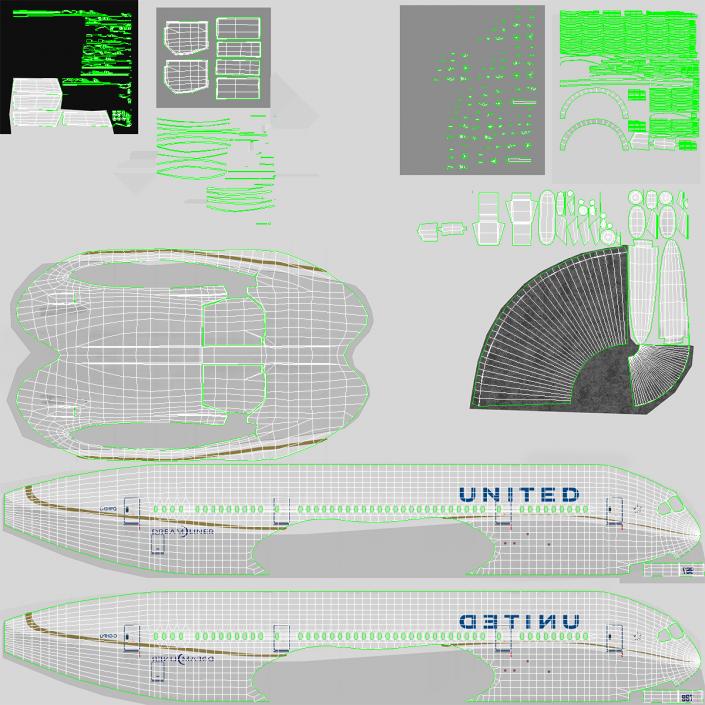 United Airlines Boeing 787-8 Dreamliner 3D model