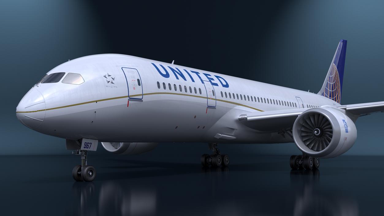 United Airlines Boeing 787-8 Dreamliner 3D model