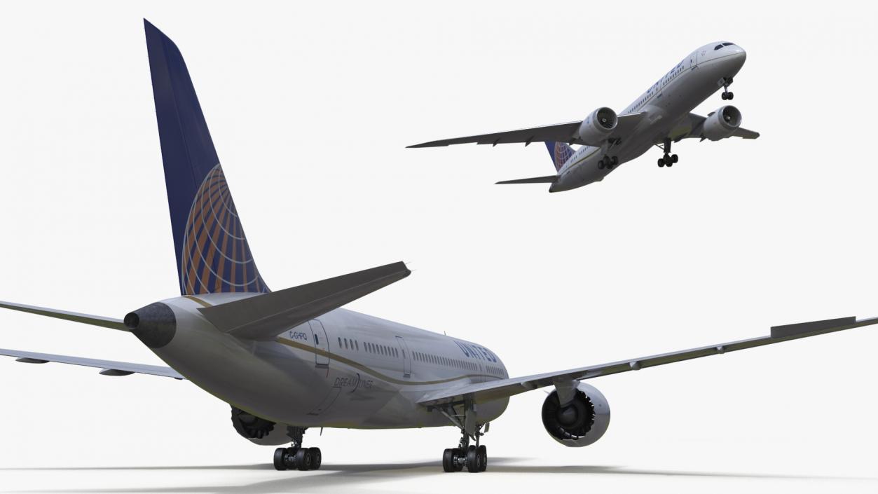 United Airlines Boeing 787-8 Dreamliner 3D model