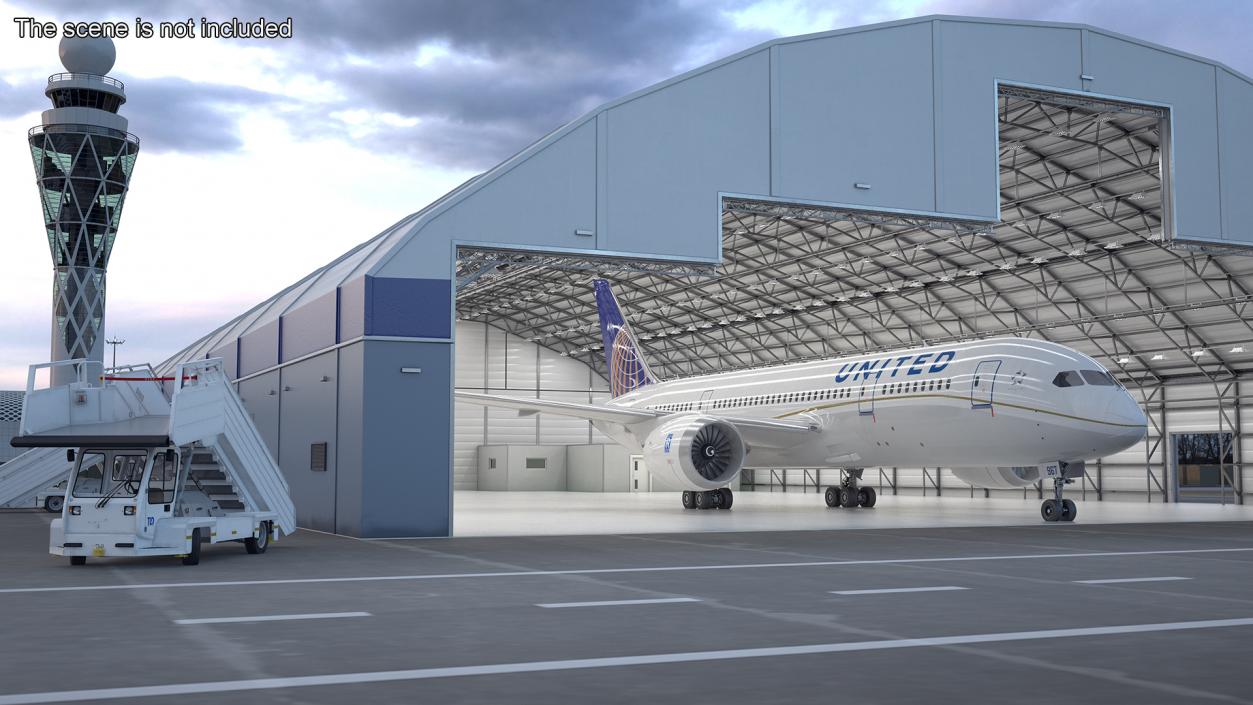 United Airlines Boeing 787-8 Dreamliner 3D model